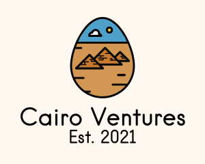 Cairo - Ancient Pyramid Egg logo design