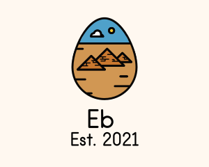 Destination - Ancient Pyramid Egg logo design