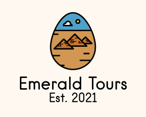 Ancient Pyramid Egg  logo design