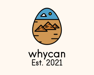 Easter Egg Hunt - Ancient Pyramid Egg logo design