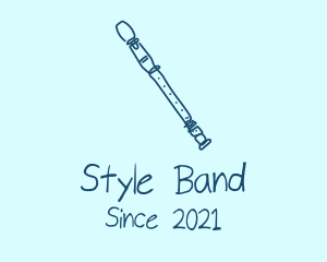 Recorder Flute Musical Instrument  logo design