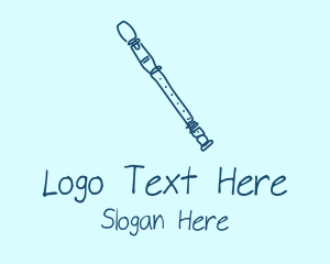 Recorder Flute Musical Instrument  Logo