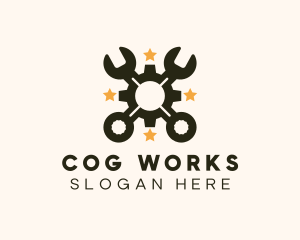 Cog Wrench Tool logo design