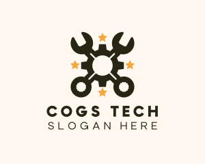 Cog Wrench Tool logo design