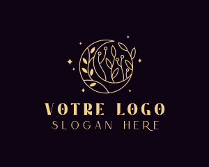 Organic Floral Moon Logo