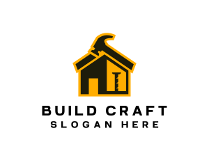 House Construction Carpenter logo design