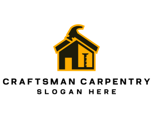 Carpenter - House Construction Carpenter logo design