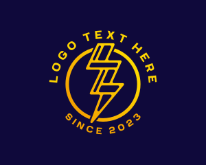 Electrical - Fast Lightning Pattern logo design