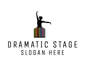 Ballerina Dancer Performance logo design