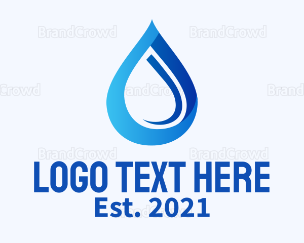 Blue Water Drop Logo