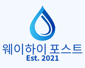 Blue Water Drop logo design