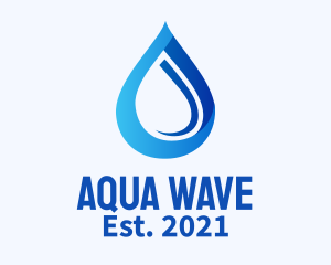 Water - Blue Water Drop logo design