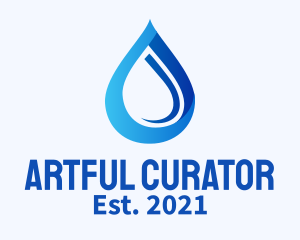 Blue Water Drop logo design