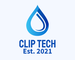 Blue Water Drop logo design