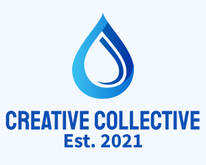 Blue Water Drop logo design