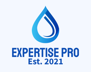 Blue Water Drop logo design