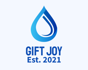 Blue Water Drop logo design