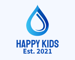 Blue Water Drop logo design