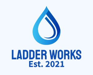 Blue Water Drop logo design