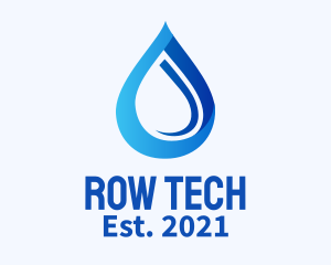 Blue Water Drop logo design