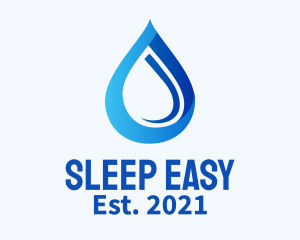 Blue Water Drop logo design