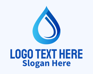 Blue Water Drop Logo