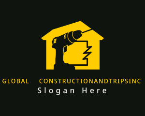 Drill - Electric Yellow House logo design