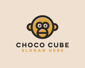 Cute Monkey Cartoon Logo