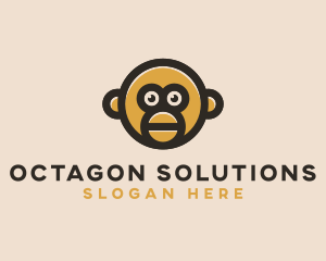 Cute Monkey Cartoon Logo