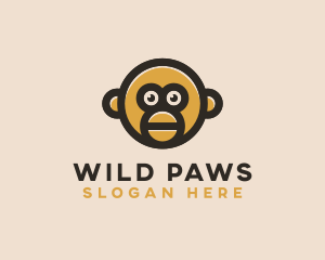 Cute Monkey Cartoon logo design