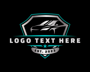 Driving - Automobile Car Shield logo design