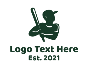 Athlete - Baseball Player Athlete logo design