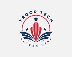 Troop - American Patriot Wings logo design