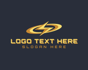 Charging - Lightning Orbit Power logo design