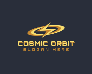 Lightning Orbit Power logo design