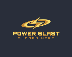 Lightning Orbit Power logo design