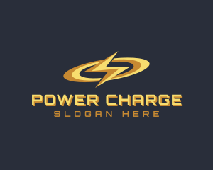 Lightning Orbit Power logo design