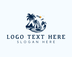 Ocean - Beach Island Resort logo design