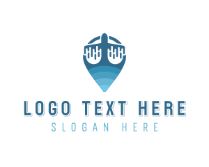 Freight - Logistics Plane Delivery logo design