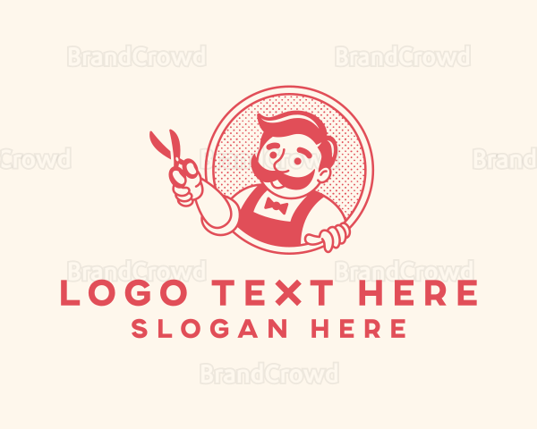 Barber Haircut Grooming Logo