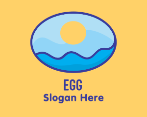 Sun Ocean Egg logo design