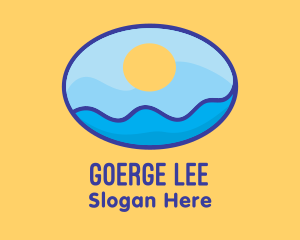 Resort - Sun Ocean Egg logo design