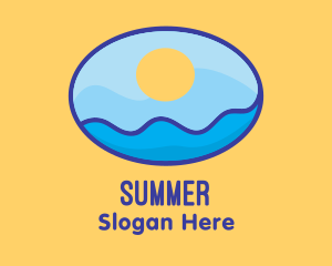 Sun Ocean Egg logo design