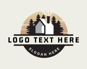 Log Cabin - Cabin House Campsite logo design