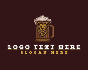 Lion Beer Mug Logo