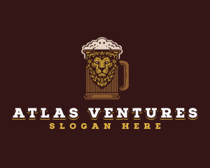 Lion Beer Mug logo design