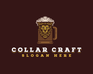 Lion Beer Mug logo design