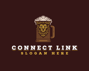 Lion Beer Mug logo design