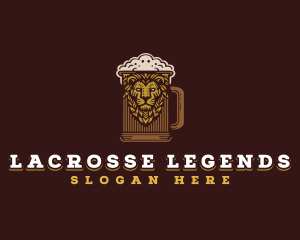 Lion Beer Mug logo design