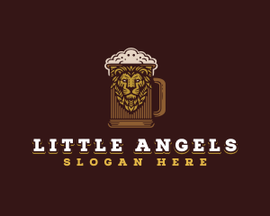 Lion Beer Mug logo design